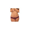 Tanga sexy bordeaux grande taille ajouré sur les fesses 
